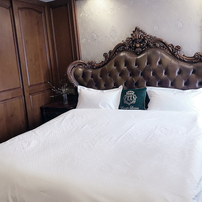 Snehulienka Pure Cotton 60S 330TC Sateen Jacquard Hotel Bedding Clothes