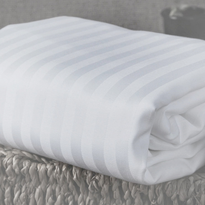 Čistá bavlna biela TC300 Sateen Stripe Bed Bed Betets Dodávky