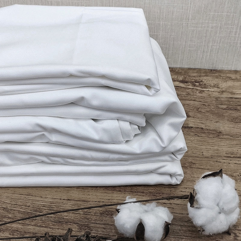 Čistá bavlna Pure White T250 SATEEN Plain Hotel Botty Lisets