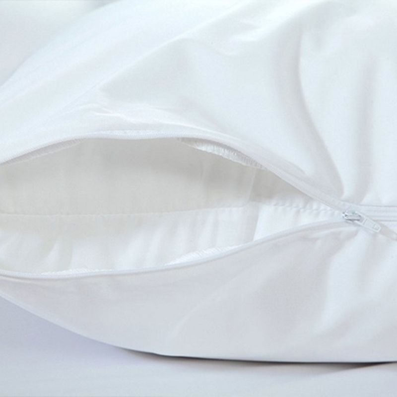 200TC Polycotton Plain White Zipsed vankúš Hotel