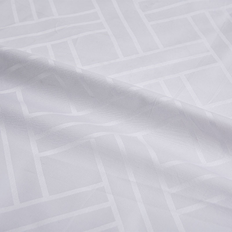 Čistá bavlna biela tkaná jacquard hotelová plechová tkanina