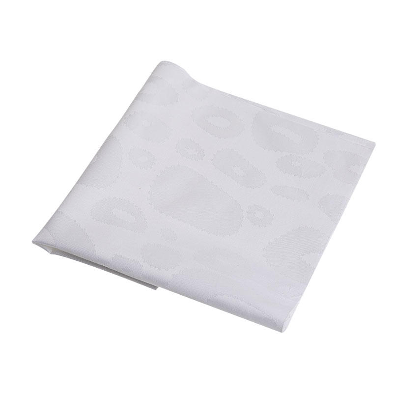 300T Cotton Pure White Sateen Jacquard Hotel Bedlinen Table